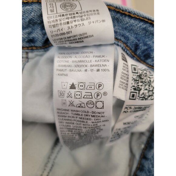 Levis High Waisted Mom Tapered Leg Jean Blue Denim Women's W30 L27 - Picture 8 of 9